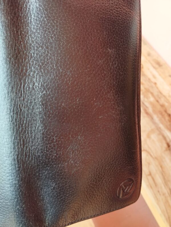 genuine long leather waller with zipper